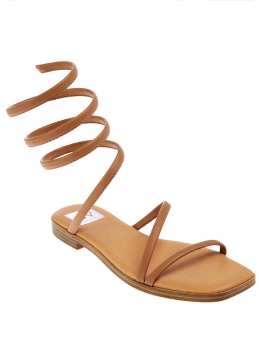 DV Dolce Vita Malone Wrap Around Ankle Strap Spiral Flat Square Toe Sandals 8.5